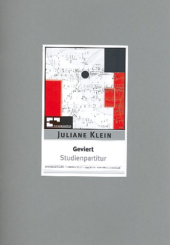 Geviert&nbsp;&nbsp;für  Bariton (Gesang), Trompete, Posaune und Kontrabass&nbsp;&nbsp;Studienpartitur