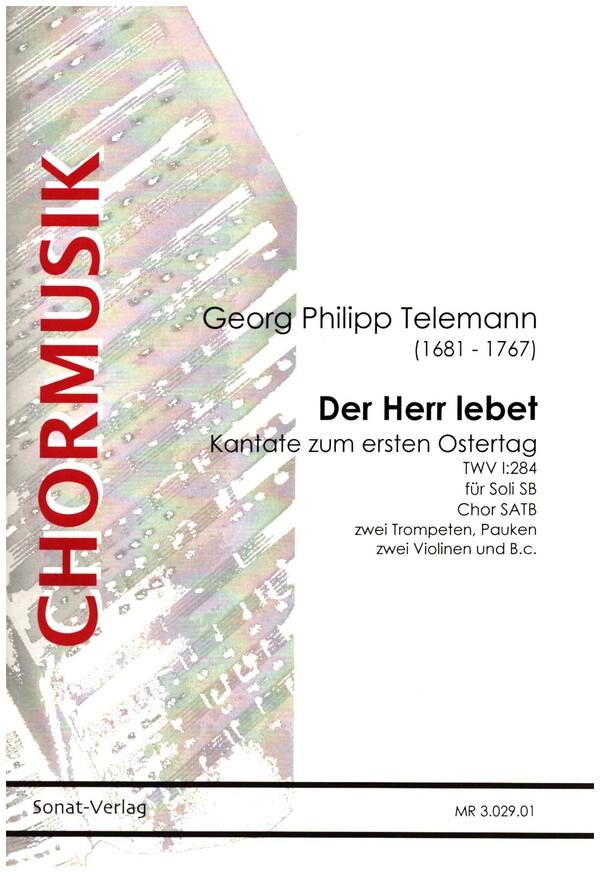 Der Herr lebet TWV1:284  für Soli, gem Chor und Instrumente  Partitur
