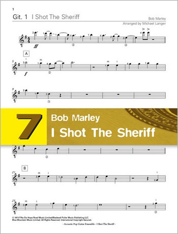 I got the Sheriff&nbsp;&nbsp;für 4 Gitarren&nbsp;&nbsp;Gitarre 1