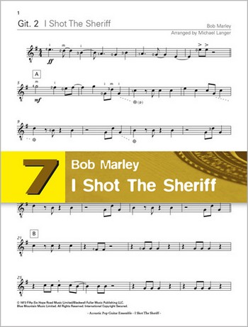 I shot the Sheriff&nbsp;&nbsp;für 4 Gitarren&nbsp;&nbsp;Gitarre 2