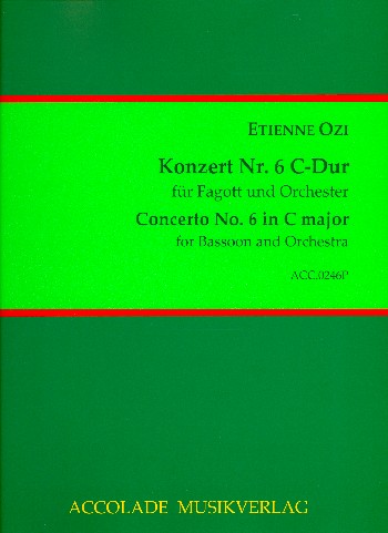 Konzert C-Dur Nr.6  für Fagott und Orchester  Partitur
