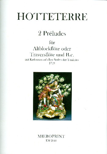 2 Preludes  für Altblockflöte (Traversflöte) und Bc  Partitur und Stimmen