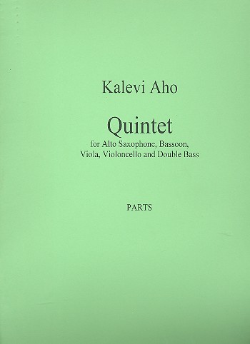 Quintett  for saxophone alto, bassoon, viola, violoncello, double bass  parts