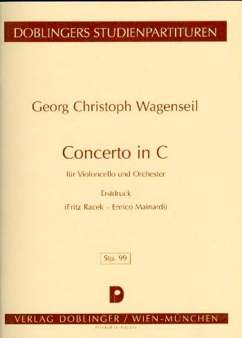 Konzert C-Dur  für Violoncello und Orchester  Studienpartitur