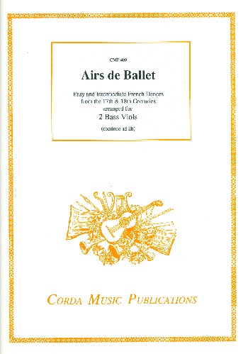 Airs de Ballet  for 2 bass viols (Bc ad lib)  score and parts