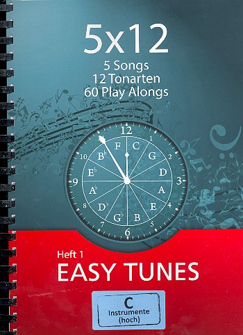 5x12 - Easy Tunes Band 1 (+2 CD's):  für Blasinstrument in C (hoch)  