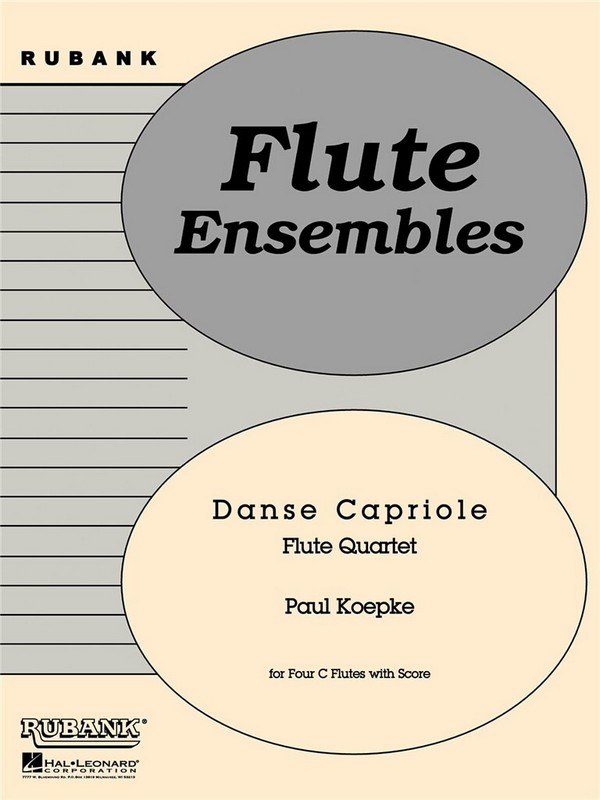 Danse capriole  für 4 Flöten  Partitur und Stimmen