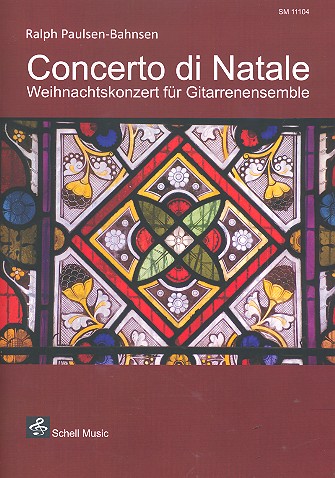 Concerto di Natale  für 4 Gitarren (Ensemble) (Bass ad lib)  Partitur und Stimmen