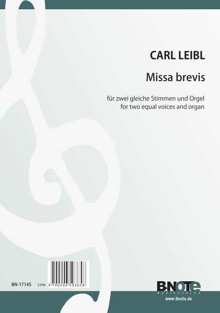 Missa brevis&nbsp;&nbsp;für 2 gleiche Stimmen (Chor) und Orgel&nbsp;&nbsp;Partitur