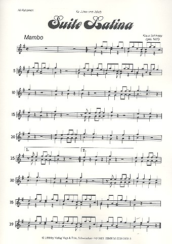 Suite Latina  für Zupforchester (Blockflöte und Percussion ad lib)  Alt-Xylophon