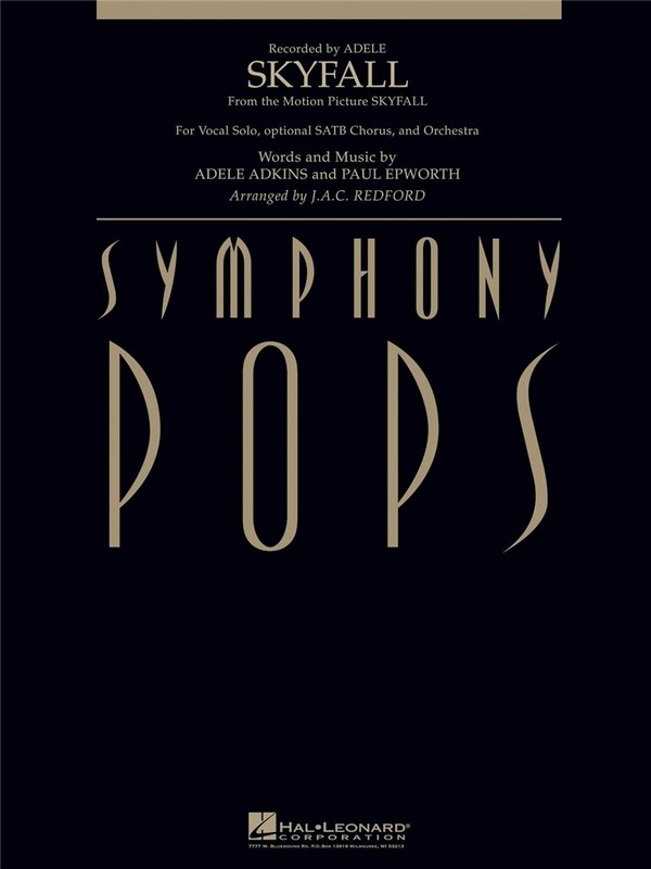 Skyfall:&nbsp;&nbsp;for voice and orchestra (mixed chorus ac lib)&nbsp;&nbsp;score