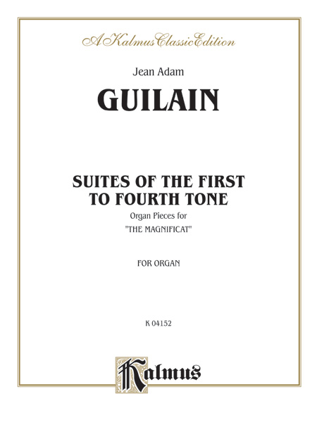 Suites of the first to fourth Tone&nbsp;&nbsp;for organ&nbsp;&nbsp;