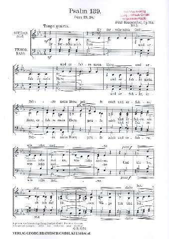 Psalm 139 op.114,5  für gem Chor a cappella  Partitur