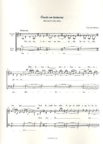 Ömnnis on inimene&nbsp;&nbsp;für gem Chor a cappella&nbsp;&nbsp;Partitur (est)