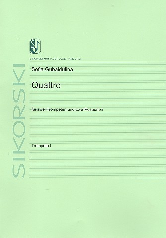 Quattro  für 2 Trompeten und 2 Posaunen  Stimmen,  Archivkopie