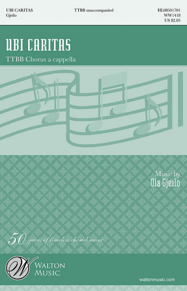 Ubi caritas&nbsp;&nbsp;for male chorus a cappella&nbsp;&nbsp;score (la)