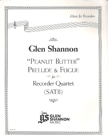 Peanut Butter  for 4 recorders (SATB)  score and parts
