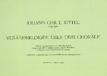 Veränderungen über drei Choräle  für Orgel  