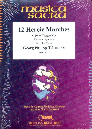 12 Heroic Marches  for 5-part ensemble (Keyboard ad lib)  score and parts