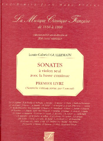 Sonates à violon seul avec la basse continue premier livre    facsimile