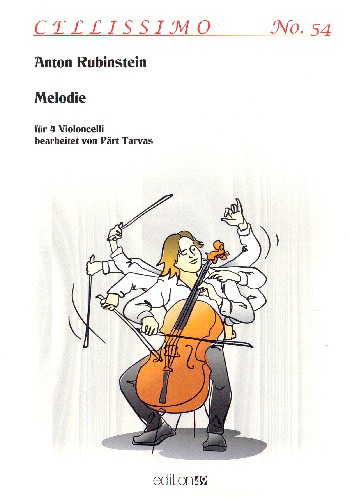 Melodie in F  für 4 Violoncelli  Partitur und Stimmen