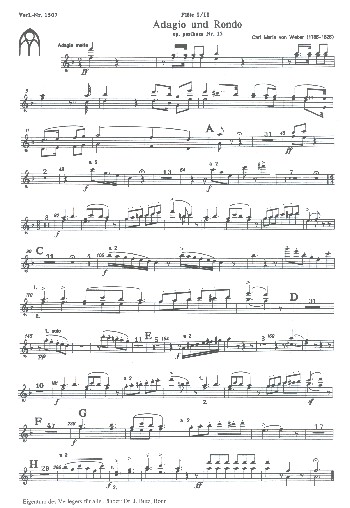 Adagio und Rondo op.posth. Nr.15  für Orgel und Orchester  Stimmensatz (Streicher 3-2-1-2)