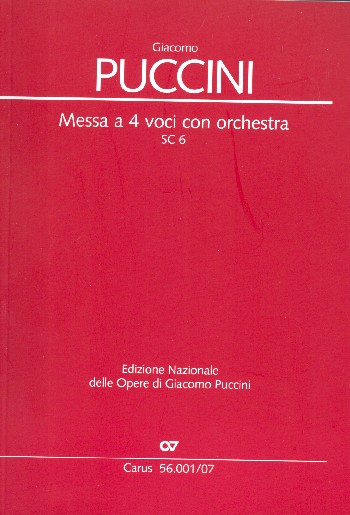 Messa di Gloria&nbsp;&nbsp;für Soli, gem Chor und Orchester&nbsp;&nbsp;Studienpartitur