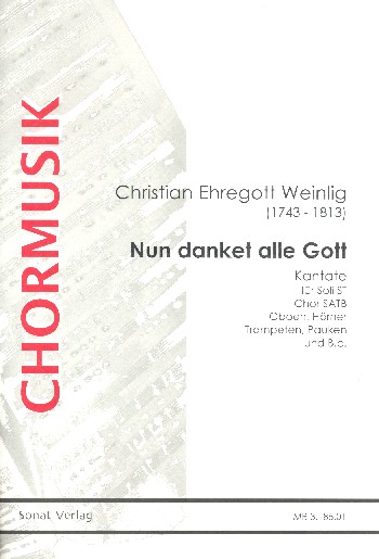 Nun danket alle Gott&nbsp;&nbsp;für Soli, gem Chor und Orchester&nbsp;&nbsp;Partitur