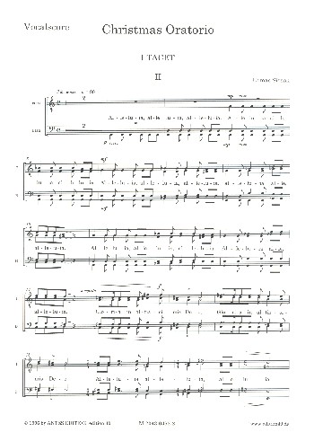 Weihnachtsoratorium&nbsp;&nbsp;für Soli, Männerchor und Orchester&nbsp;&nbsp;Chorpartitur mit Soli