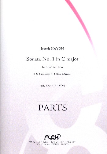 Sonata in C Major no.1&nbsp;&nbsp;for 2 clarinets and bass clarinet&nbsp;&nbsp;score and parts