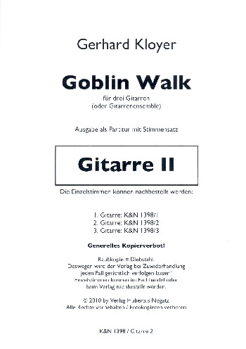 Goblin Walk  für 3 Gitarren (Ensemble)  Gitarre 2