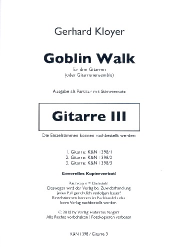 Goblin Walk  für 3 Gitarren (Ensemble)  Gitarre 3
