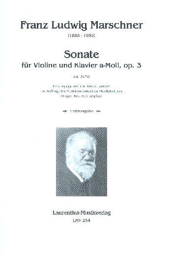 Sonate a-Moll op.3  für Violine und Klavier  