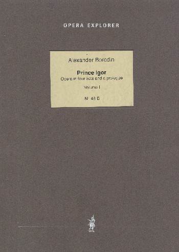 Fürst Igor    Klavierauszug in 2 Bänden (dt/frz/kyr)