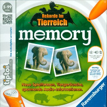 Tiptoi - Rekorde im Tierreich Memory    (funktioniert nur mit Stift - muss separat erworben werden)