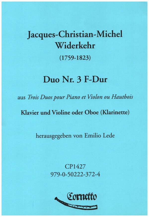 Duo F-Dur Nr.3  für Oboe (Klarinette/Violine) und Klavier  