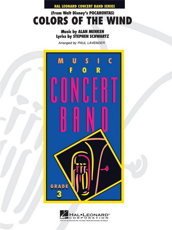 Colors of the Wind:  for concert band  score and parts
