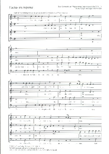 Factus est repente  für gem Chor a cappella  Partitur