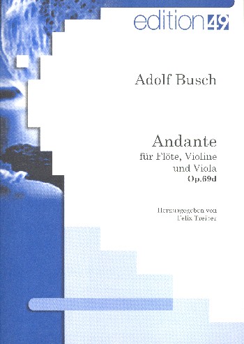Andante op.69d  für Flöte, Violine und Viola  Partitur und Stimmen