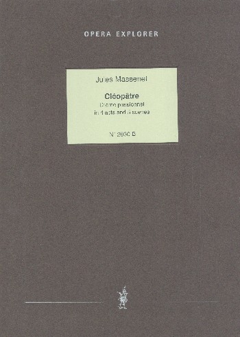 Cléopâtre    Klavierauszug (frz)