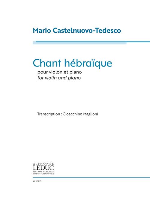 Chant hébraique  pour violon et piano  