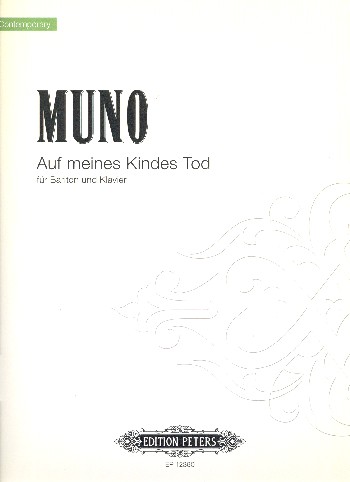 Auf meines Kindes Tod&nbsp;&nbsp;für Bariton und Klavier&nbsp;&nbsp;Partitur