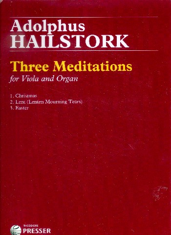 3 Meditations  for viola and orgsn  