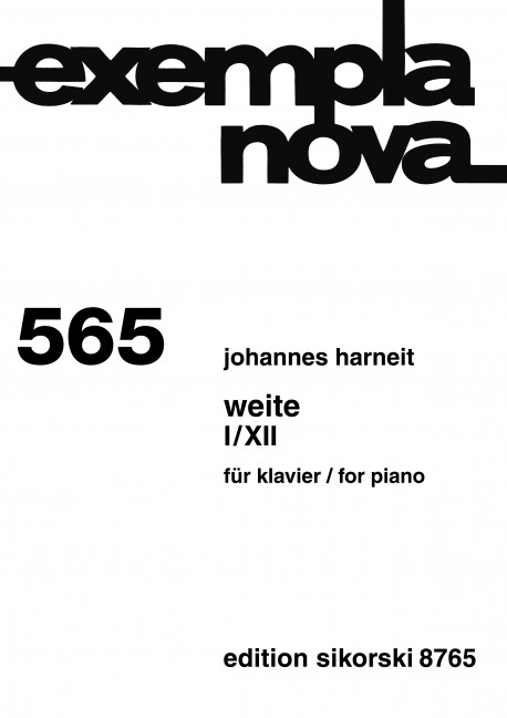 Weite I/XII  für Klavier  