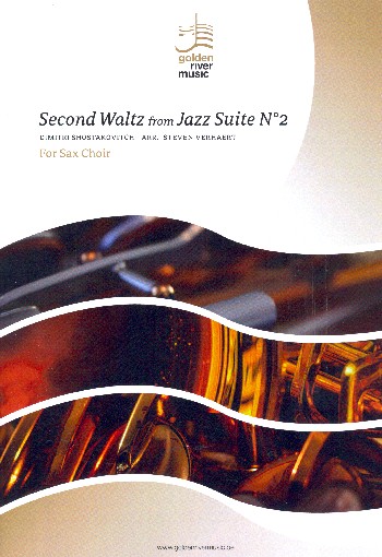 Second Waltz from Jazz Suite no.2  for saxophone ensemble (SAAATTBar)  score and parts