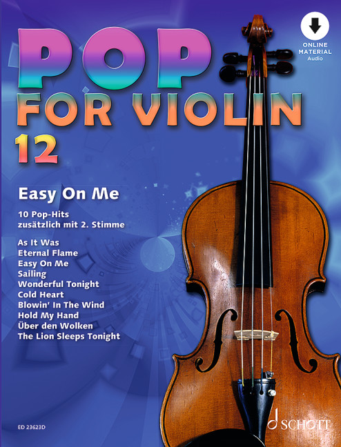  Pop for violin Band 12 - Easy on Me (+Online Audio)  für Violine zusätzlich mit 2.Stimme  Spielpartitur