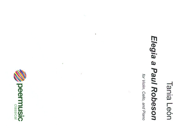 Elegia a Paul Robeson  for violin, violoncello and piano  score and parts