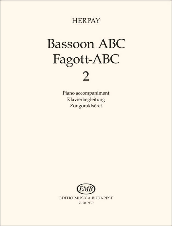 Bassoon ABC 2&nbsp;&nbsp;Bassoon and Piano&nbsp;&nbsp;Book & Audio-Online