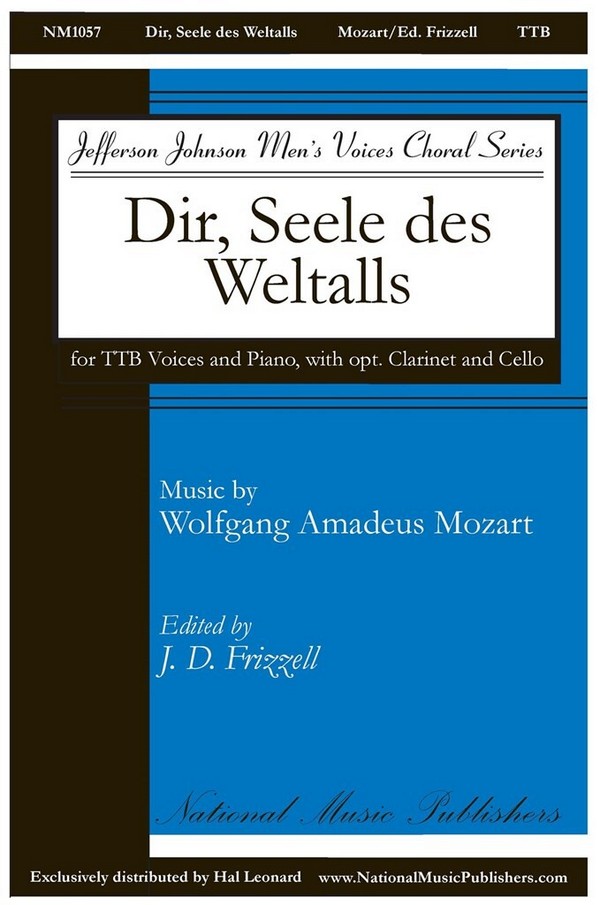 Dir, Seele Des Weltalls&nbsp;&nbsp;TTB and Accomp.&nbsp;&nbsp;Choral Score