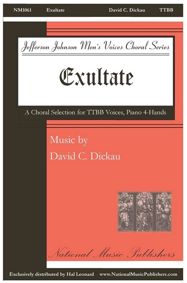 Exultate&nbsp;&nbsp;TTBB and Accomp.&nbsp;&nbsp;Choral Score